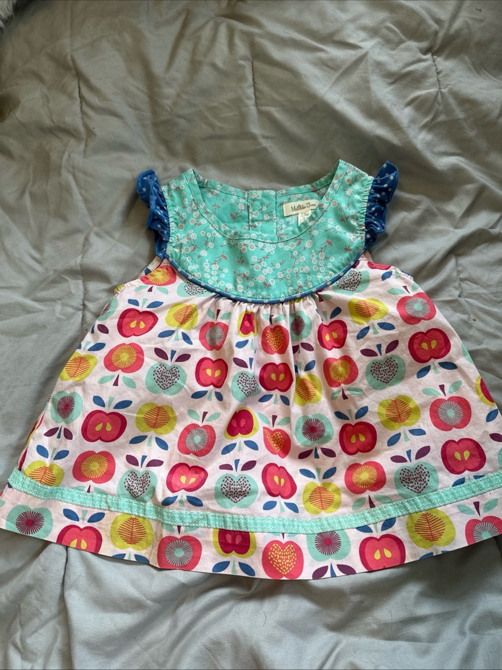 Matilda Jane Girls 4 Lucia Shabby Apple Tunic Top Ruffle Flutter Sleeve Toddlers